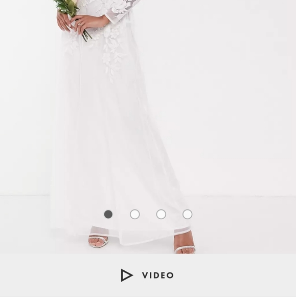 ASOS EDITION floral embroidered mesh wedding dress - Picture 6 of 12